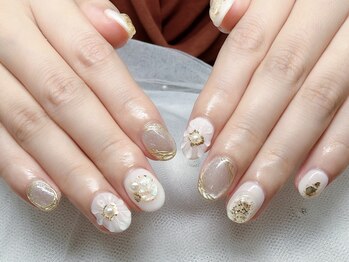ネイル ユナ(nail YUNA)の写真/定額デザインサンプル多いサロンで私らしい指先を！選択多いから迷う時間も素敵★