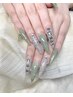 【チップスカルプ/長さ:ロング】ワンカラーorラメグラ¥9980