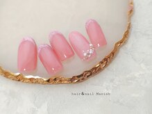 マニッシュ(Manish)/ラメフレンチネイル