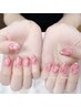 【オフ無料】Handカラフルネイルとフレンチミラー１０本