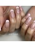 【hand】　フレンチ10本/ラメライン付き　¥6800　他店オフ代別途