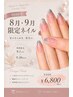【8月・9月限定】マグネットグラデーション×ストーン☆うる艶ネイル　6800円