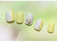 ネイルアトリエ ムース(nail atelier MOUSSE)/シンプルイエローネイル