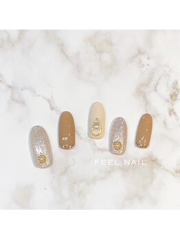 フィールネイル 天神橋店(feel nail)/くすみカラー/ブラウン/パウダー