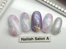 ネイリッシュサロン エー(Nailish Salon A)/水彩天然石ネイル