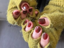 ミエレ(miele)/赤ボルドー縦グラデーション