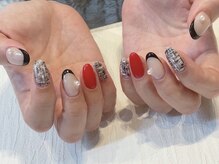 マハロネイル(Mahalo Nail)/フレンチ×ツイード