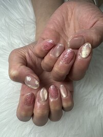 マグネット×お花ネイル