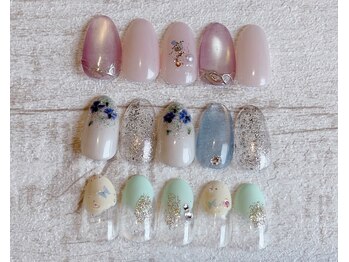 ネイルサロン エムズ(Nail Salon M's)の写真/パラジェル導入店!地爪を労わりながらネイルを楽しめる♪ギャラクシーネイル導入[お写真:¥7300コース]