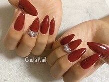 エマネイル バイ チュラ(emma nail_by chula)/シンプル/スカルプ/長さ出し