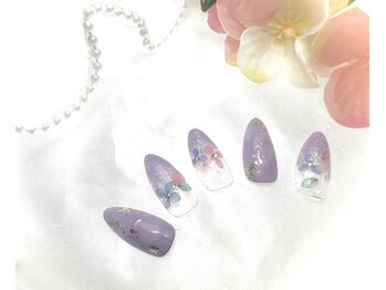 キラキラ梅雨ネイル☆