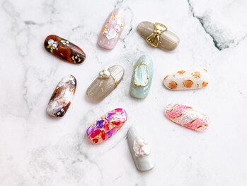 エムズリネイル(M’srenail)の写真/《【瀬戸】ジェルネイルのシンプル～デザインコースをご用意♪》あなたの理想の爪先へ◎ハンド/フット対応