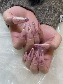 クイーンネイル 新宿(Queen nail)/長さ出し　デザインやり放題