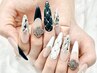 スカルプ長さ出し10本+デザインアート10本 ¥19,550