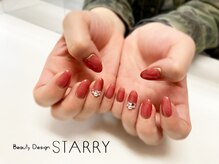 スターリー(STARRY)/シンプル　シアー　パール　赤