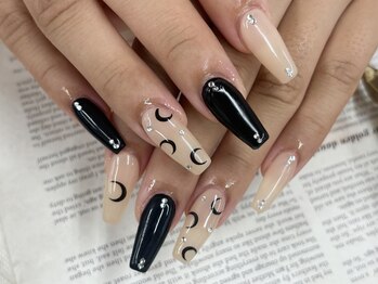 ベーシック ネイルウィザードアカデミー 本厚木店(Basic×NailWizardAcademy)/ブラックネイル