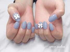 ワンカラー /水色ネイル