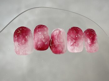 ルージュニュアンスネイル