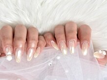 ネイルネージュ 錦糸町(Nail Neige)/ミラーネイル/春ネイル/薔薇