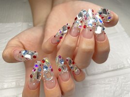ロング×カラフルストーン