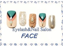 アイラッシュアンドネイルサロン フェイス(Eyelash&NailSalon FACE)/ハンド定額ネイル　￥8.500