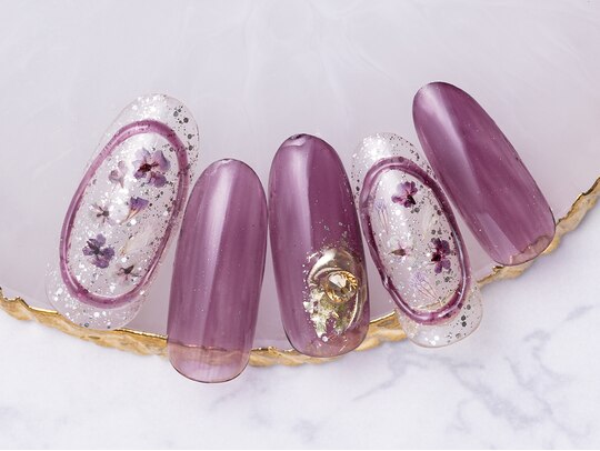 2025年冬】ニュアンス フラワーのネイルデザイン集｜人気順  