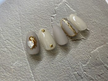 ラカラニネイル バイ エリシア(LaKalani Nail by ELYSIA)/グレージュニュアンス　by Rio