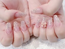 ラルネイル 大宮(Lull. nail)/＃ラメグラ＃リボン