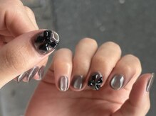 ノーヴェネイル 国分寺(nove.nail)/ミラーネイル　リボン１個￥330