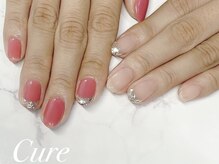 ネイル アンド まつげエクステサロン キュア(Cure)/ガラスフレンチネイル
