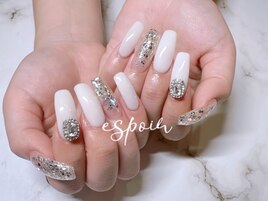 ホワイト×ラメ