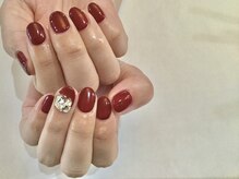 フリースタイル(Free Style)/☆ショート派艶やか赤ネイル☆