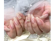 アイシーネイル 新宿店(icy nail)/ワンカラーリボンネイル