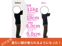 きりん整体院/痩せて好きな服が着られて嬉しい