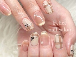 チェック/リボン/フレンチ