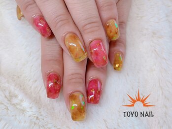 トヨネイル(TOYO NAIL)/タイダイクリアonフィルム☆