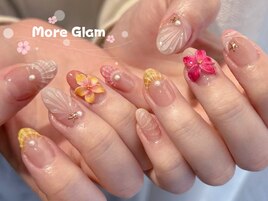 ぷっくりフラワー/桜/フレンチ