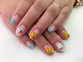 夏＆ひまわりネイル