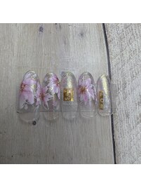 春似合うフラワーシアーネイル！