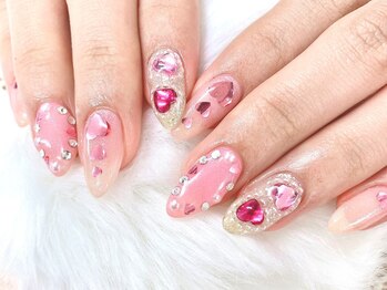 ルポネイル 高円寺(repos nail)/ハート　推しネイル