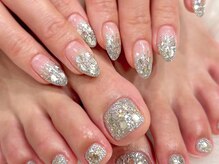 チャーピーネイル(CHIRPY NAIL)/ラメグラ*フットワンカラー