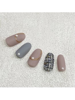 パール 春ツイードネイル Pg アイミーモア 国立店 Aimer More のフォトギャラリー ホットペッパービューティー