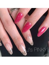 ネイルスペース ジェイズ ピンキー(NAIL SPACE J's PINKY)/ヒョウ柄フレンチネイル