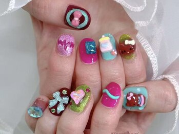 ダークハニー 池袋店(Dark Honey)/キュート３Dアート自爪デザイン
