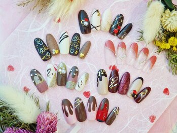 ラルネイル 大宮(Lull. nail)/#バレンタイン#チョコアート