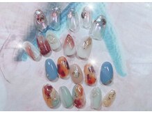 ハッピービューティー(Happy Beauty)/べっこうマーブルネイル