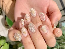 ネイルズ ララ(nails Lala)/ぷくぷくフラワー＊