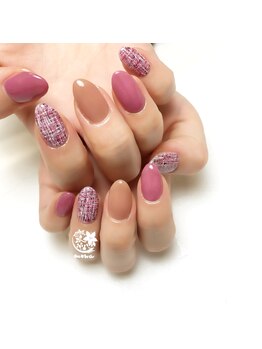 サロンモワ(salon mowa)/☆オフィスツイードネイル☆