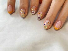 ネイルサロン イントゥ(into_)/定額　フレンチ　ストーン　