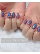 アムレート ネイル 蕨(Amuleto NaiL)/ワンカラー＆ビジューネイル